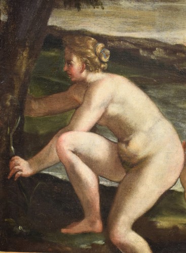 Antiquités - Diane au bain avec les nymphes - Ecole flamande milieu du XVIIe siècle